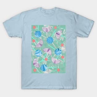 Vintage Geometric Flowers, Kimono,Cocktail  Abstract Pattern T-Shirt